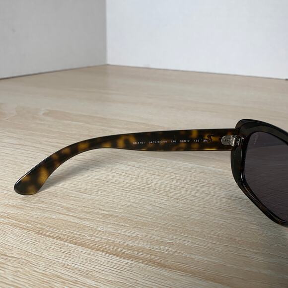 Ray-Ban JACKIE OHH RB4101 710 Cat Eye Tortoise Shell Italy FRAMES ONLY 58-17-135 - Picture 5 of 8